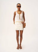 CHLOÉ LOGO PINEAPPLE TANK TOP WHITE