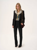 CHLOÉ TROUSER WOOL GRAIN DE POUDRE BLACK