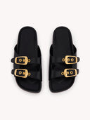 CHLOÉ POLLY SLIDES BLACK