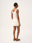 CHLOÉ LOGO PINEAPPLE TANK TOP WHITE