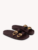 CHLOÉ POLLY SLIDES STORMY RED
