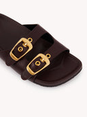 CHLOÉ POLLY SLIDES STORMY RED