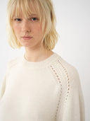 CHLOÉ GENEROUS CREW-NECK SWEATER ECRU