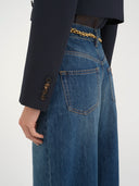CHLOÉ CROPPED SPENCER JACKET ECLIPSE BLUE