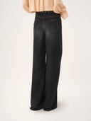 CHLOÉ HIGH RISE WIDE LEG DENIM ONYX BLACK