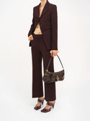 CHLOÉ THE 99 CROCO SHOULDER BAG KOHL BROWN