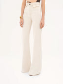 CHLOÉ WIDE LEG DENIM ECRU
