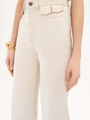 CHLOÉ WIDE LEG DENIM ECRU