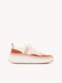 CHLOÉ NAMA SNEAKER NATURAL BROWN