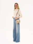 CHLOÉ RAFFIA MARCIE SADDLE BAG