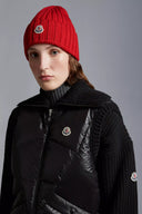 MONCLER BEANIE LOGO RED