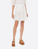 ALBERTA FERRETTI SKIRT BRODERIE WHITE