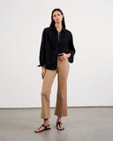 NILI LOTAN CROPPED CORETTE TROUSER CAMEL