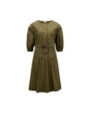 MONCLER COTTON POPLIN DRESS KHAKI