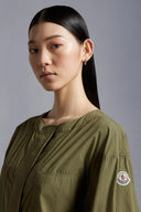 MONCLER COTTON POPLIN DRESS KHAKI