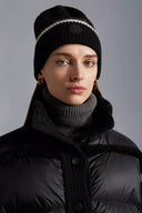 MONCLER BEANIE NERO/IVORY